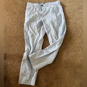 Brooks Brothers classic khaki chino light blue CLARK pant 38/32 98% cotton